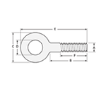 Eye Bolt with No Shoulder by Delta Fastener