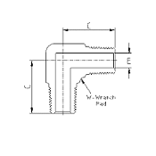 90 Elbow Male by Delta Fastener