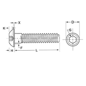 Button Socket Head Cap Screw by Delta Fastener