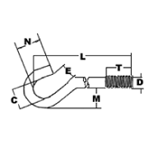 J-Bolt<br />(DxLxCxExTxMxN) by Delta Fastener