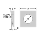 Hard Square Bevel Washers by Delta Fastener